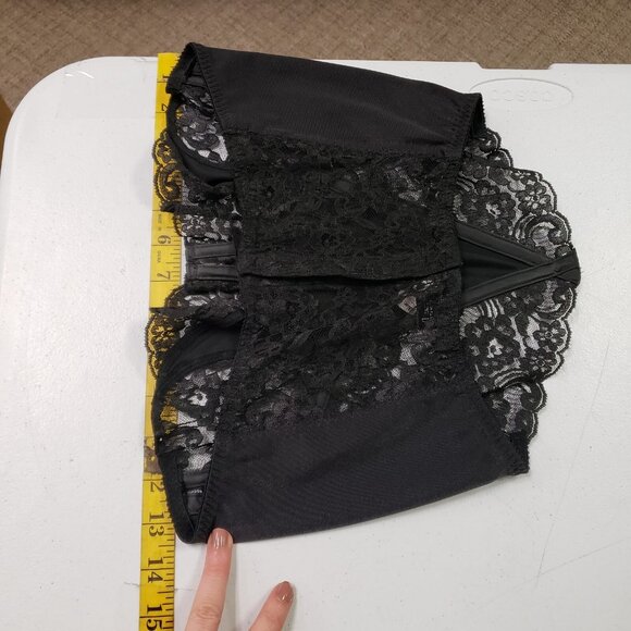 Vintage Christian Dior Womens Lace Bustier Size 36C Black Witchy Intimate Sexy - Picture 6 of 9